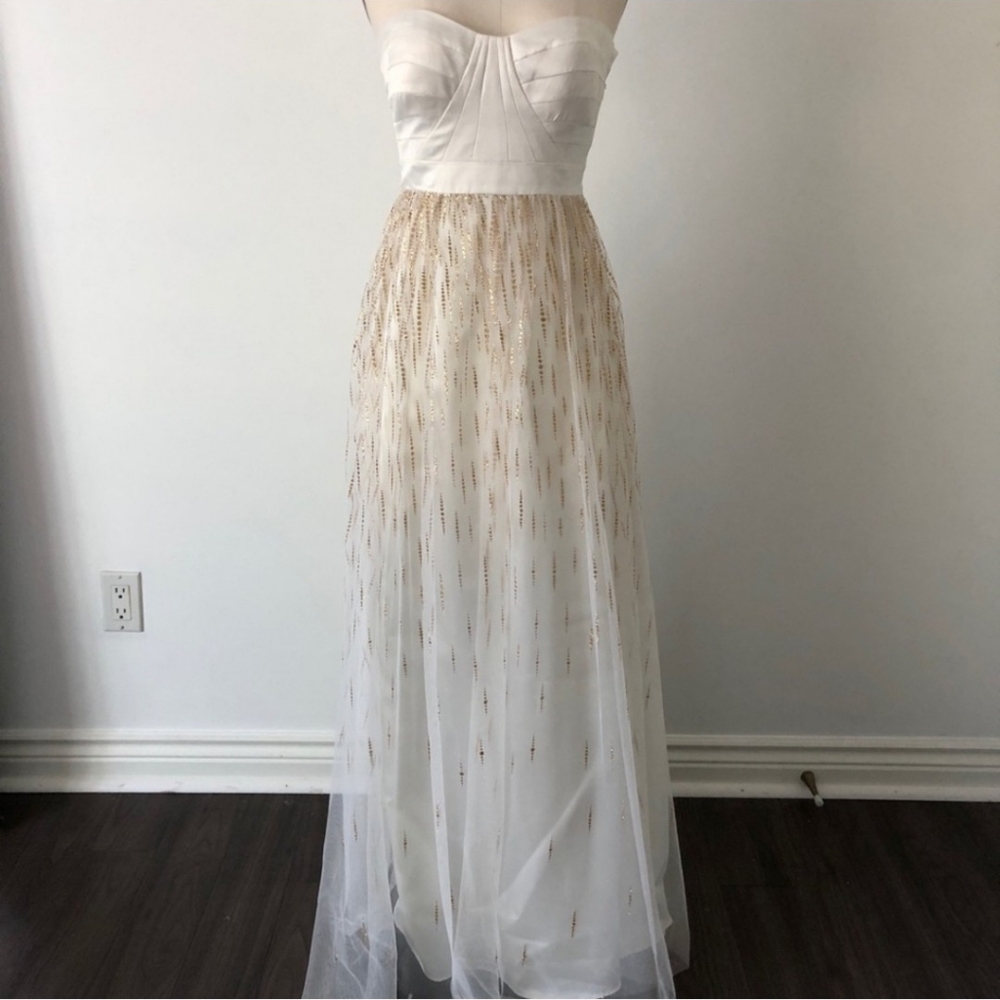 Le Chateau Sparkly Gold Wedding Gown